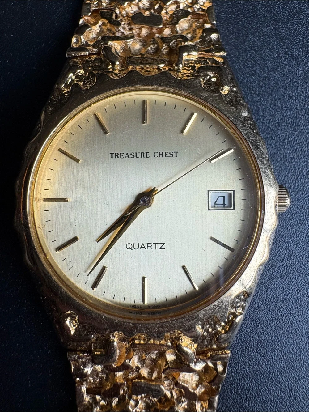 Gold-Tone Unisex Quartz Watch